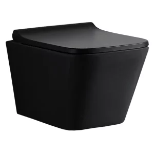 Унитаз подвесной Azario Teramo + с сиденьем Черный матовый AZ-052-MB