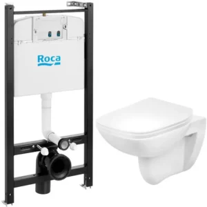 Инсталляция Roca + унитаз Debba + крышка-сиденье slim Белый 893104970 Инсталляция Roca + унитаз Debba + крышка-сиденье slim Белый 893104970