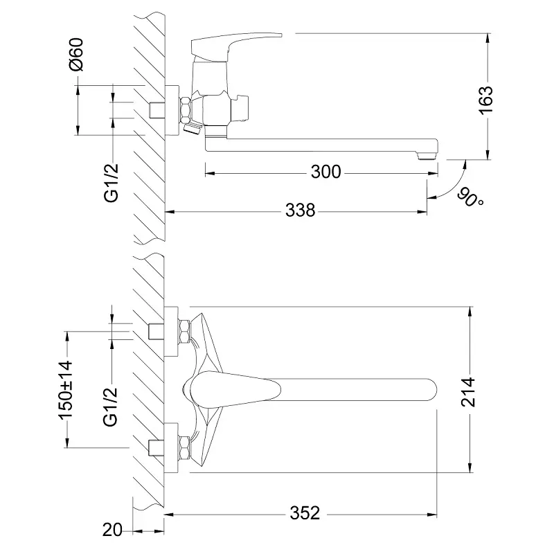 Смеситель для ванны Lemark Linara LM0451C Хром Смеситель для ванны Lemark Linara LM0451C Хром — изображение 2