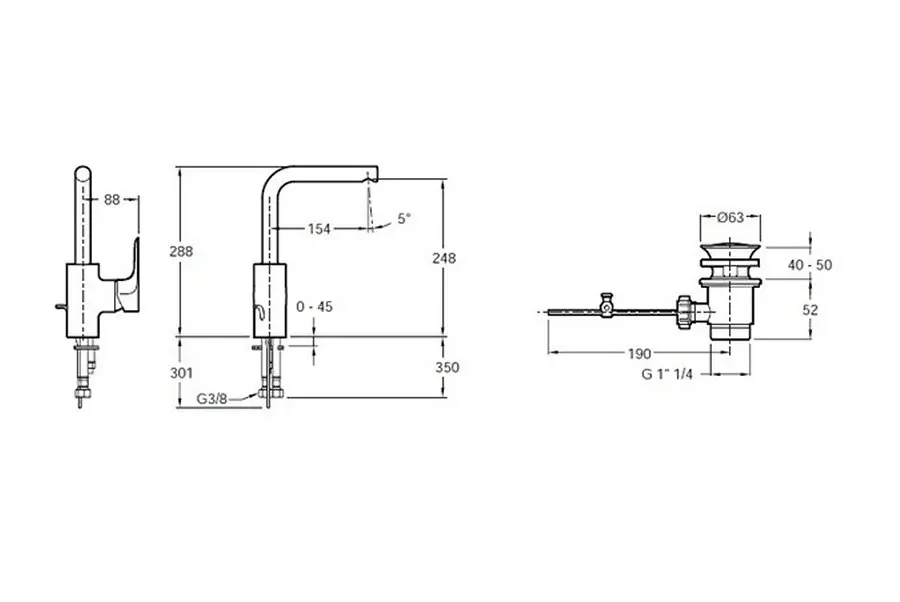 Смеситель для раковины Jacob Delafon Aleo E98331-CP Смеситель для раковины Jacob Delafon Aleo E98331-CP — изображение 2