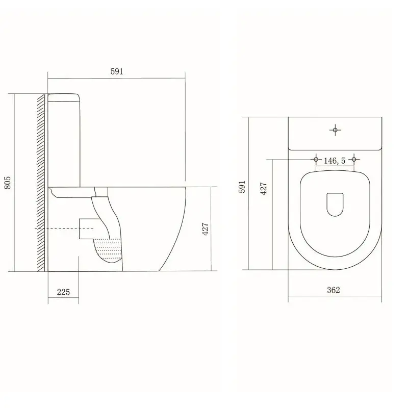 Унитаз-компакт Aquatek Оберон с крышкой-сиденье Белый AQ1273S-00 Унитаз-компакт Aquatek Оберон с крышкой-сиденье Белый AQ1273S-00 — изображение 2