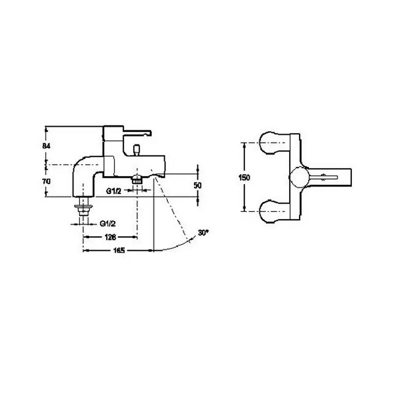 Смеситель на борт ванны Jacob Delafon Cuff E37043-CP Смеситель на борт ванны Jacob Delafon Cuff E37043-CP — изображение 2