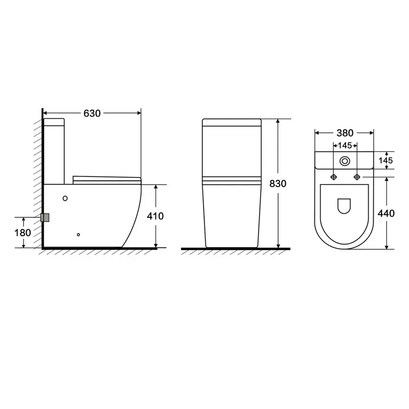 Унитаз-компакт Azario Corsa Белый AZ-2062S-G Унитаз-компакт Azario Corsa Белый AZ-2062S-G — изображение 3