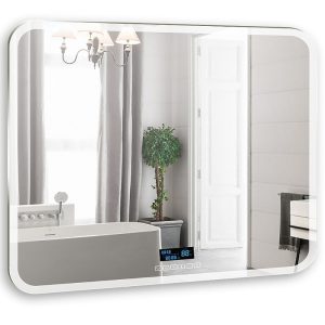 Зеркало Azario Стив 80 с сенсором, часами и подогревом ФР-00001353