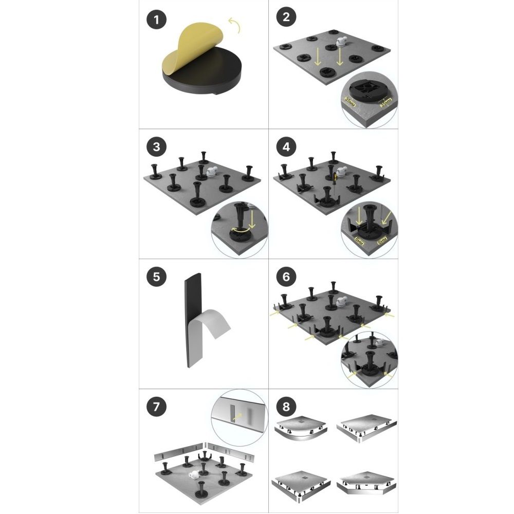 Душевой поддон Grossman Strong 90х90 Графит GR-S29090Q Душевой поддон Grossman Strong 90х90 Графит GR-S29090Q — изображение 5