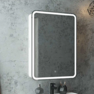 Шкаф зеркальный Агата Elliott 55 правый с сенсором и розеткой Белый МВК016 Шкаф зеркальный Агата Elliott 55 правый с сенсором и розеткой Белый МВК016