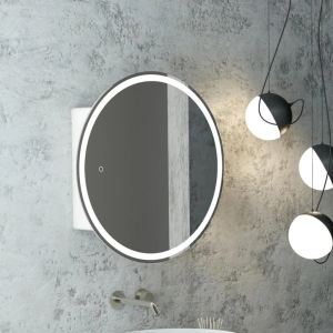 Шкаф зеркальный Агата Torneo White 60 с сенсором Белый МВК069 Шкаф зеркальный Агата Torneo White 60 с сенсором Белый МВК069